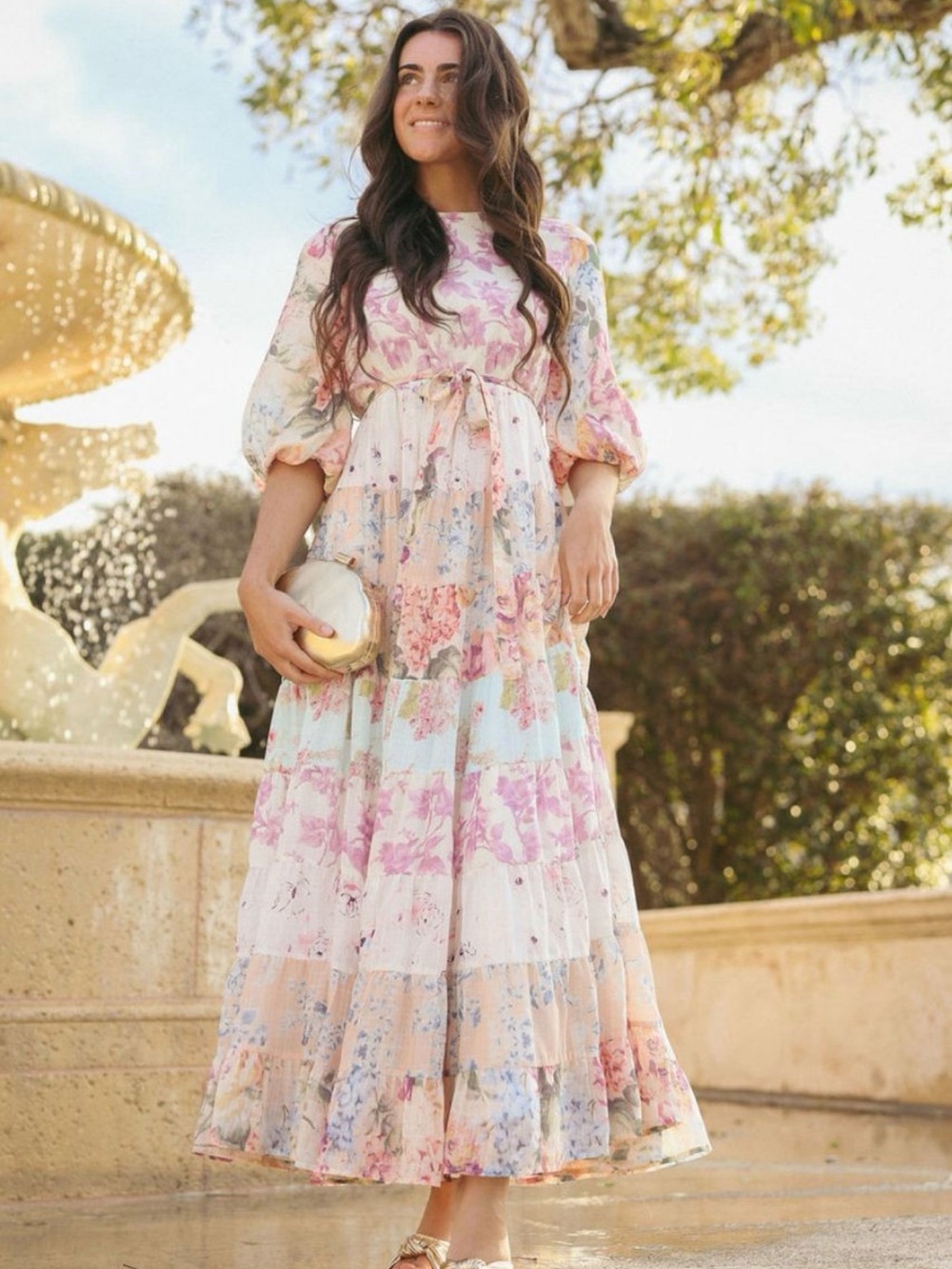 THE ELOISE DRESS. Midi Dress in Lavender and Pastel